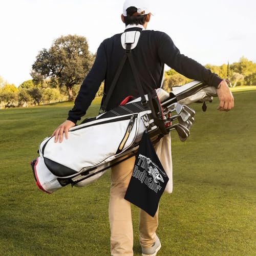 Rodfather Fishing Microfiber Golf Towel, 16x24 Waffle Pattern with Carabiner Clip, Tri-Fold Large Golf Ball Towels, Golf Bag Accessories for Men Women, Golf Gift
