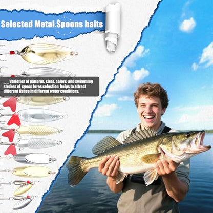 EXAURAFELIS Fishing Gear Fishing Lures All-in-one Tackle Box Minnow Crankbait Spinnerbaits VIB Jigs Hooks Paddle swimbaits Frog Lure Spoon Sinking Lure for Bass Trout Walleye Redfish