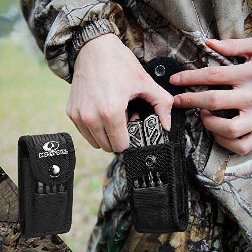 MOSSY OAK Multitool, 21-in-1 Stainless Steel Pocket Knife with Screwdriver Sleeve, Self-locking Pliers with Sheath-Perfect for Outdoor, Survival, Camping, Hiking, Simple Repair - color: 21-in-1, Silver