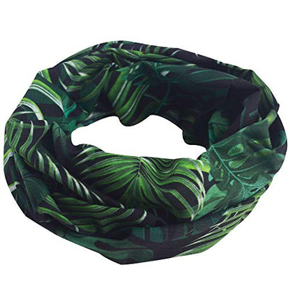 Obacle Seamless Face Mask Rave Bandana Men Women for Dust Sun Wind Protection - color: Banana Leaf Green