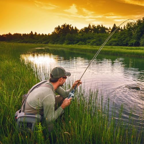 Tiiyee Fishing Rod, Fishing Pole Fishing Rod and Reel Combo Telescopic Rod | Stainless Steel Pocket Size Tackle, Collapsible Portable Design for Beginner Adults Travel Camping Saltwater Freshwater Gear