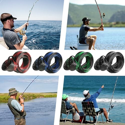Fishing Rod Sleeve for Poles: Fishing Pole Sleeves Rod Socks and Covers for Rods Fishing Rod Protector Sleeve - Fishing Pole Protection Covers (4-Pack)