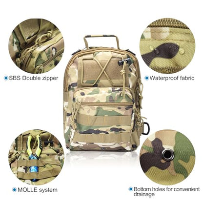 Waterproof Fishing Backpack with 2 Tackle Boxes, 2-Way Carry Design & Durable Material,Black, Khaki, Camo (Camouflage with Two Tackle Boxes) - color: Camouflage With Two Tackle Boxes