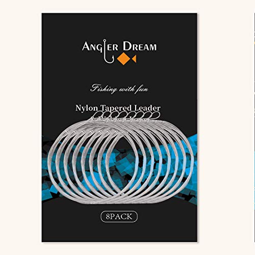 8 Pack Welded Tapered Leader Fly Fishing Leader with Loop 9ft 0/1/2/3/4/5/6/7X Nylon Fly Leader … - color: Welded Loop Fly Leader, size: 6x