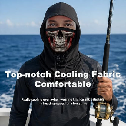 Skull Balaclava Hat for Women Men Sun UV Protection Summer Cooling Full Face Mask Cycling Hiking Fishing Outdoor Sports - color: Skull 06