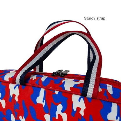 Portable Fishing Rod Bag Collapsible Fishing Bag Large Capacity Outdoor Nylon Carrying Case - size: 40CM Lenght-Red