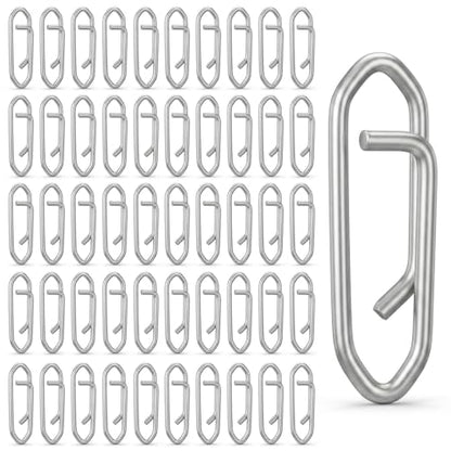 50 PCS Speed Clips for Fishing Lures Fishing Snaps Clips Stainless Steel Bait Quick Connector Freshwater Saltwater Crankbait Popper Minnow Swimbait Tackle High Strength Swivels Snap Lure | Silver Freshwater Saltwater Crankbait Popper Minnow Swimbait Bait