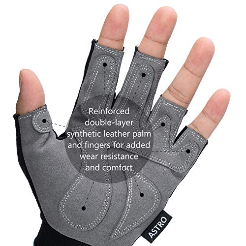 BASSDASH Astro Fishing Gloves Men’s Women’s Fingerless Gloves for Game Fishing Kayaking Paddling Sailing MTB - color: Navy Blue, size: X-Large