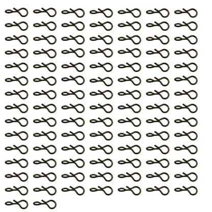 100PCS Quick Fly Fishing Snaps Stainless Steel No Knot Fast Snaps Quick Lure Change Clips Fast Snaps Fly Fishing Snap No Knot Snaps Quick Change Connect Snap, Silver