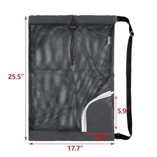 BeeGreen Mesh Drawstring Bag Swim Backpack for Beach Pool Sports Gym Draw String Cinch Bags for Swimming Soccer Basketball Gear Purple - color: Purple, style: Mesh Bag