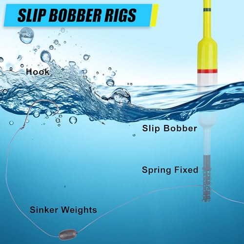SILANON Slip Bobbers Fishing Floats and Bobbers Balsa Wood Slip Bobbers Floats Spring Bobbers for Crappie Catfish Trout Panfish Walleyes Fishing Bobbers 10pcs - color: 2.17in X 0.47in X 5.63in - 10pcs
