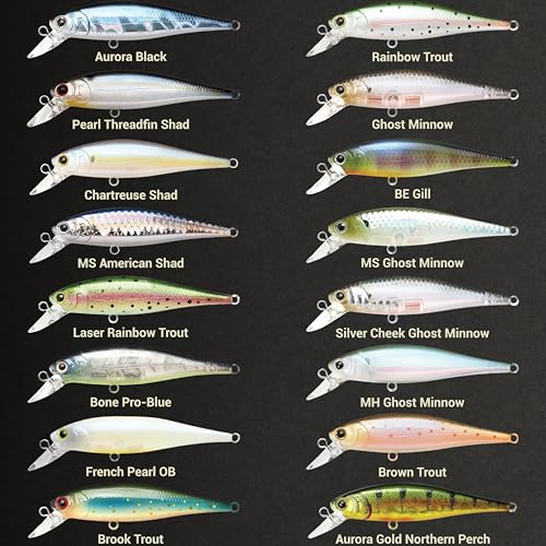 LUCKY CRAFT Pointer 78SP Fishing Lures, 3” Jerkbait Freshwater Bass & Trout Lures, Suspending 4ft–5ft Depth, Jerkbait with Walk-the-Dog Action, Precision Bass Fishing Gear and Accessories - color: 268 Pearl Ayu, size: PT65