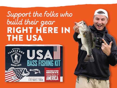 Catch Co Mystery Tackle Box Freshwater Largemouth and Smallmouth Bass Lures Fishing Kit - style: Usa