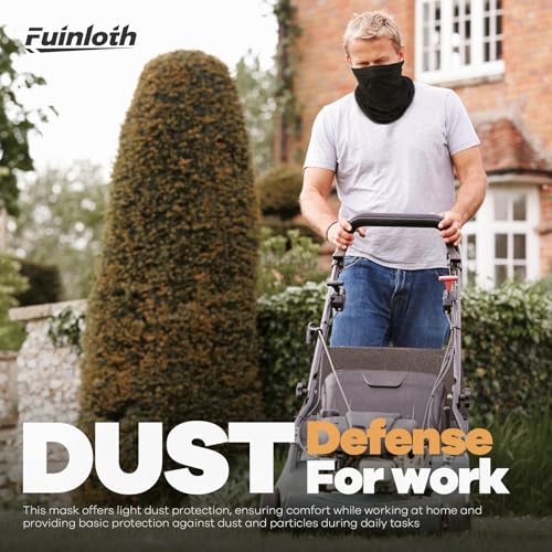 Fuinloth Neck Gaiter, 6 Pack Cooling UV Protection Bandana Face Mask Gator | Breathable Sweat Wicking, UPF 50, Sun Wind Dust Shield, Quick Dry & Washable, 95% Polyester 5% Spandex - color: Black+gray+light Gray+white+green+camo