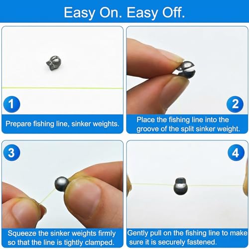 200/350 Pcs Premium Split Shot Fishing Weights Sinkers, Removable Leakproof Fly Fishing Split Shot for Freshwater & Saltwater， Bass Trout Circular Accessories - 5/6 Sizes - size: 200/5 Size Duck