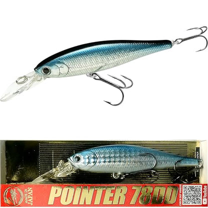 LUCKY CRAFT Pointer 78DD Freshwater Fishing Lure and Gear for Bass & Trout, 3 inch Deep Diving Suspending Jerkbait Fishing Line, Pressure-Ready Fish Bait, Premium Gear for Tackle Box, - color: 352 Lens Aurora Black