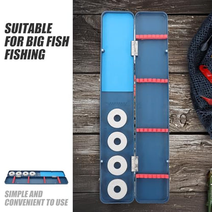 VILLCASE Compact Fishing Tackle Box Small Portable Fishing Organizer with Multi-function Float and Main Line Storage Lightweight Spool Holder for Hooks and Accessories