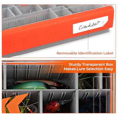 KastKing HyperSeal Waterproof Tackle Box, 3700 Deep Tackle Trays, Fishing Tackle Box Organizer With Removable Dividers, Fishing Gear & Fishing Accessories Storage, 1 Pack - size: 3700 Deep(1 Pack with compartment)