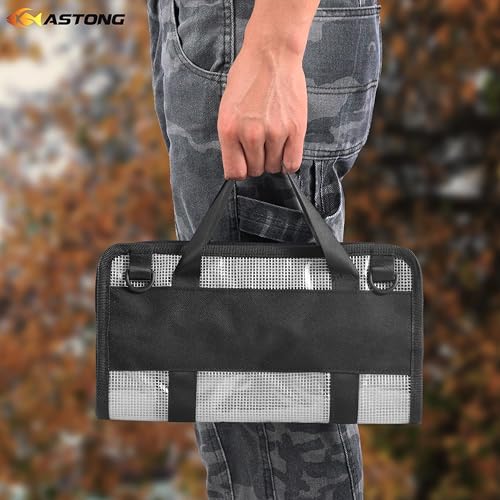 Fishing Lure Stroage Bag Covenient 6 Pocket Large Capacity PVC Heavy Duty Protective Cover Durable Fishing Bag for all Fishing Bait Trolling Fishing Lure Wraps Box for Saltwater (1pc, White) - color: White