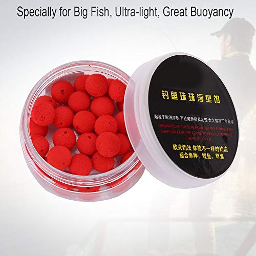 Floating Lure, 30Pcs/Lot Carp Fishing 10/12mm Foam Pop Up Soft Pellets Baits Fishing Bait Eggs - color: Orange(Sweet Potato) 10MM