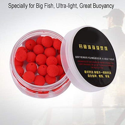 Floating Lure, 30Pcs/Lot Carp Fishing 10/12mm Foam Pop Up Soft Pellets Baits Fishing Bait Eggs - color: Yellow(No Flavor) 10MM