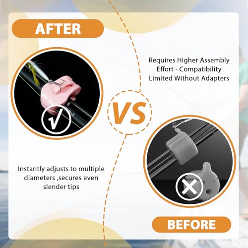 8 Pcs Multifunctional Rod Holder, Fishing Rod Clips, Takedown Shore Fish Rod Fixed Ball, Portable Beach Fishing Pole Holder for Ground, Fit Angler'S Accessory