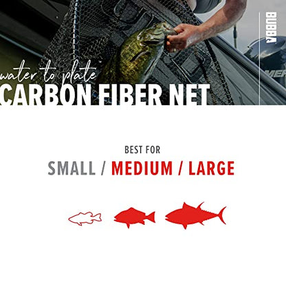 BUBBA Landing Nets with Corrosion Resistant Construction, Non-Slip Grip Handle and Carbon Fiber Shafts for Fishing, Angling, Boating and Outdoors - style: 24 Inch