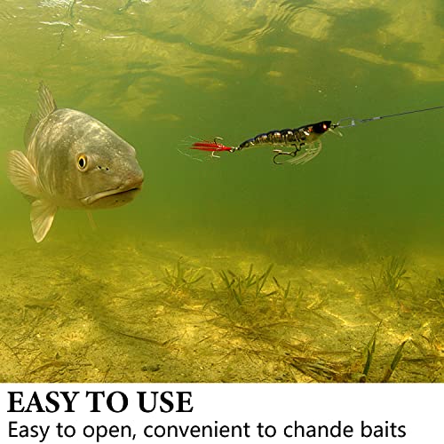 Heavy Duty Fishing Wire Rigs Leaders, 10Pcs 150LB Stainless Steel Fishing Line Leaders with Swivels Snaps Fishing Trace Lures Leader Rigging - color: Black-10pcs