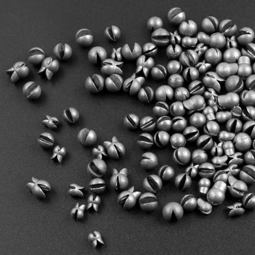 Split Shot Fishing Weights, 120pcs Fishing Weights Sinkers Assortment Removable Split Shot Sinkers Round Reusable Clip On Weights Freshwater Saltwater - color: Mixed-120pcs