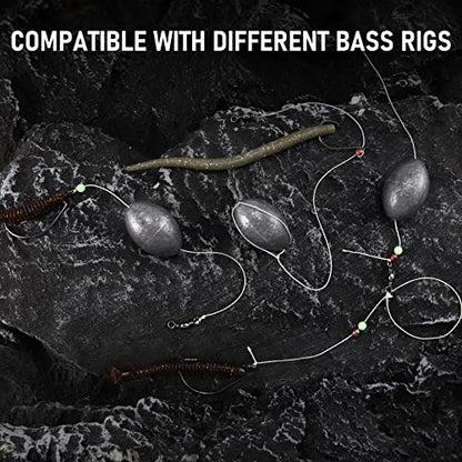 Dr.Fish Egg Sinker Lead Fishing Weights Oval Shaped Catfishing Weights Bank River Freshwater Saltwater Fishing Bass Casting - size: 3oz-5 Pack