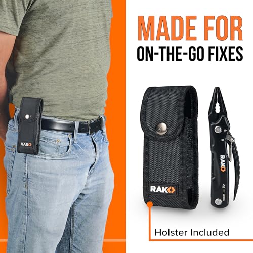 RAK Pro Tools Pliers Multitool - Cool Unique Gifts For Dads Who Have Everything - Compact DIY Survival Multi Tool Gift for Men, Husband, Handyman - Backpacking & Camping Accessories - size: Pocket Size (1 count), style: Plier Multitool
