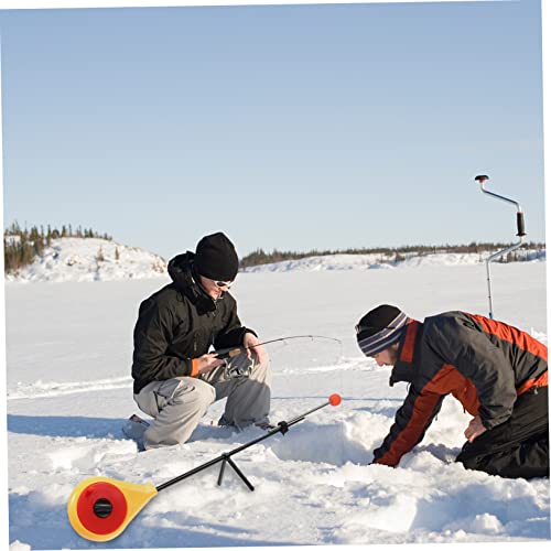 1 Set Winter Fishing Rod Telescopic Fishing Pole Winter Fishing Pole Convenient Fishing Tool Ice Fishing - color: Yellow