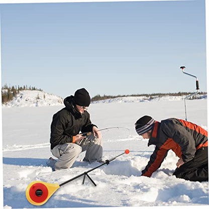1 Set Winter Fishing Rod Telescopic Fishing Pole Winter Fishing Pole Convenient Fishing Tool Ice Fishing - color: Yellow