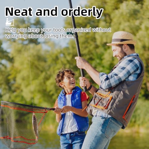 Klmnop Fishing Bait Binder, Soft Bait Organizer Travel Portable Tackle Bag for Soft/Hard Baits, Leaders, Lines, Rigs(Clear)