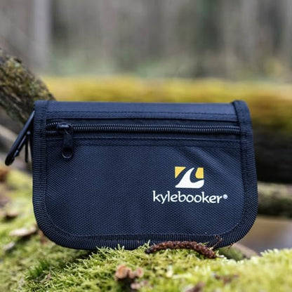 Kylebooker Fishing Lure Storage Bag Spinner Baits Wallet Case | Micro Flies Jig Hooks Box - color: Black