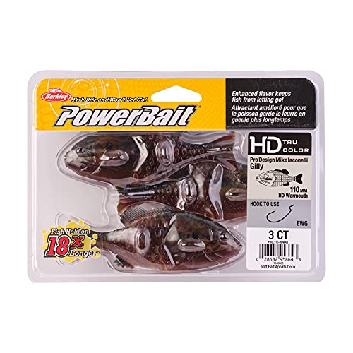 Berkley Powerbait Gilly Fishing Soft Bait - color: HD Warmouth, size: 110mm