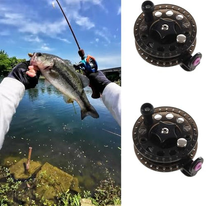 Fly Fishing Reel, Saltwater Fly Reel Fly Fishing Reels,Fly Fishing Tackle Round Tackle Wheel Ice Fishing Reels Plastic