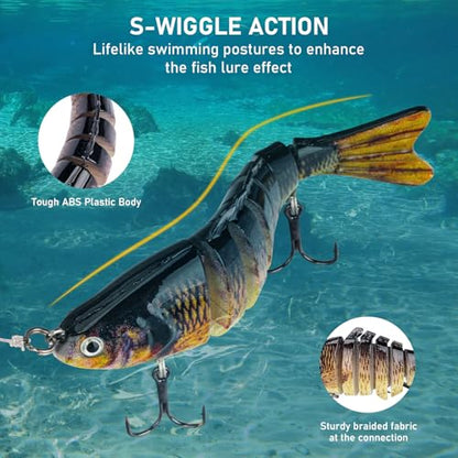 THKFISH Fishing Gift 19PCS Fishing Lures Kit Tackle Box Freshwater Catch All Fishing Kit for Bass, Trout, Crappie, Bluegill, Perch, Sunfish, Catfish, Perfect Fishing Lures Set for Men, Teens, Adults