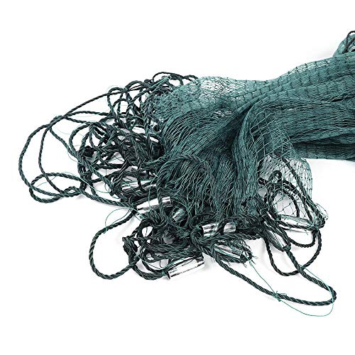 6.5 x 33 ft /10 x 65 ft Fishing Drag Net Fish Beach Polyethylene Mesh Float Bait Trap Durable with PVC Foam Float Bobbers Lead Sinkers for Ponds, Creeks, Rivers - size: 6.5x33ft