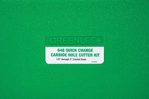 Greenlee - Carbide Cutter, Qck Chnge, 8Pc, Hole Making (648) - size: 9-Piece