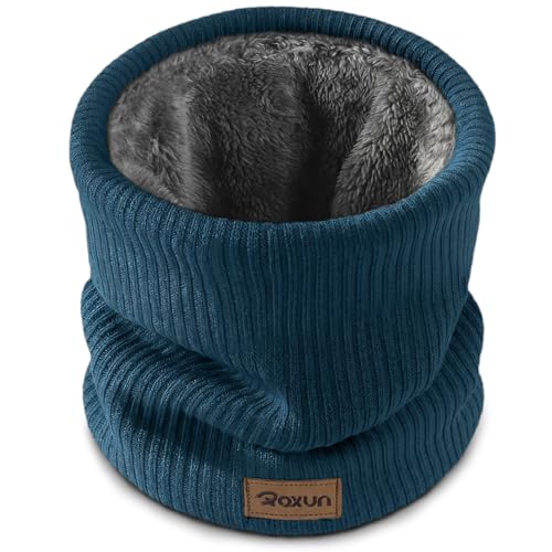 ROXUN Winter Neck Gaiter, Neck Warmer Cover Ski Gaiters for Men/Women | Soft Thick Fleece; Gentle on Skin; Stretchy Fit; Multi-function; Elegant Chic Look; Multi-color Options - color: Deep Teal