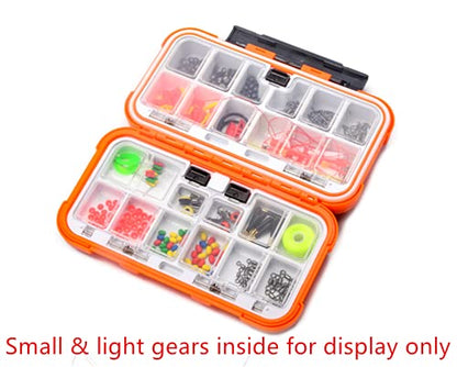 Toasis Fishing Tackle Accessory Box Small Fishing Hooks Weights Sinkers Swivel Storage Container (Grey) - color: Grey