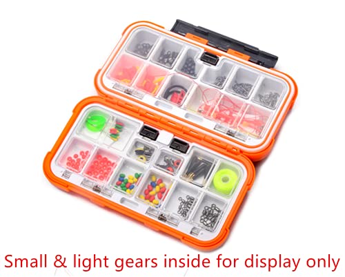 Toasis Fishing Tackle Accessory Box Small Fishing Hooks Weights Sinkers Swivel Storage Container (Black & Grey-2pcs) - color: Black & Grey-2pcs