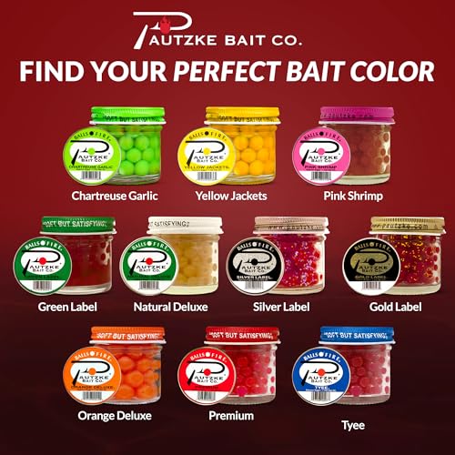 Pautzke Balls O' Fire Salmon Eggs Bait - Real Salmon Eggs for Trout Fishing, Soft Fish Eggs for Salmon Fishing, Can Be Used as Single Egg Salmon Bait or Salmon Egg Sacks - color: Tyee
