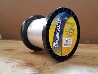 Seaguar InvizX Multi-Species Fishing Line for Casting, Live Bait, Freshwater, 100% Fluorocarbon, Clear, Multiple Sizes - size: 15lbs/1000yds
