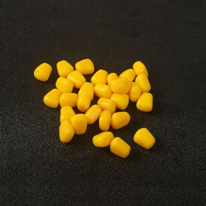 100-Piece Silicone Corn-Flavored Soft Baits, Floating Corn Kernels, Carp Fishing Fake Baits, Bionic Rubber Fishing Lures 0.43in/1.1cm 0.015oz/0.43g