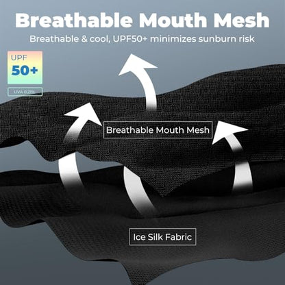 ROCKBROS Balaclava Face Mask Breathable Full Face Mask for Summer Cooling Neck Gaiter Sun Protection for Men Women Face Cover