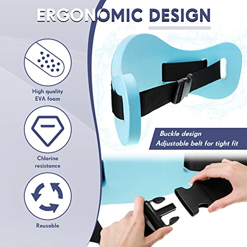3 Pcs Swimming Flotation Exercise Belt Water Aerobics Equipment Water Waist Belt for Pool Aquatic Fitness Foam Flotation Aid for Low Impact Workouts Swimming Pool, 3 Colors