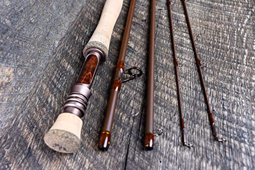 Moonshine Rod Company Fast Action Fly Fishing Rod – Carbon Fiber Graphite Rod with Zippered Travel Case – Drifter II, Vesper, Epiphany ESN, Outcast, Phantom & Rambler Series - 2WT up to 12WT Rods - size: 8WT- 9', style: Trout Fishing