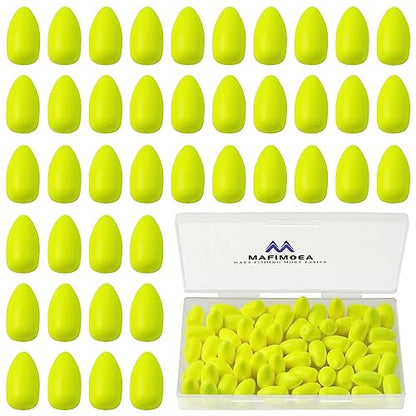 80/60/45 PCS Bullet Fishing Foam Floats Snell Float Surf Pompano Rigs Float for Spinner Rig Making Fly Fishing Strike Indicators for Trout Catfish Walleye